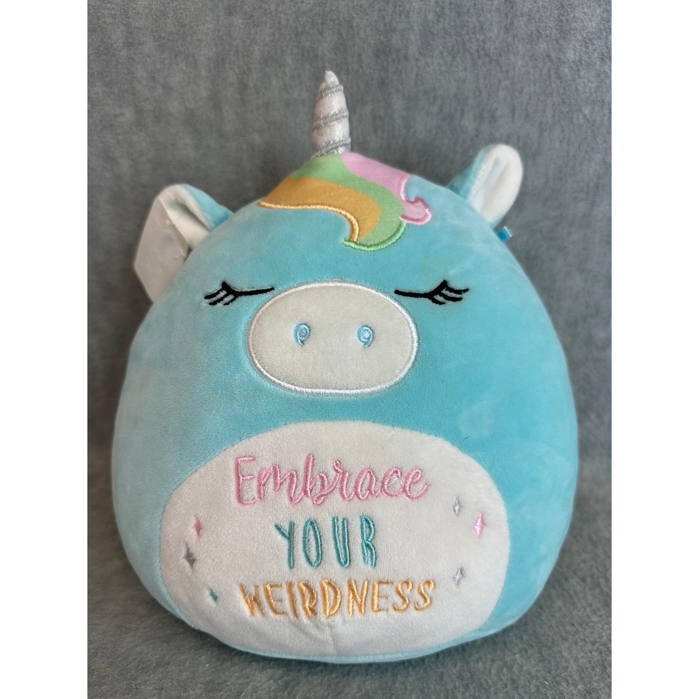 Squishmallows Hudson the Unicorn Plush 8 Inch Teal‎ Blue Embrace Your Weirdness